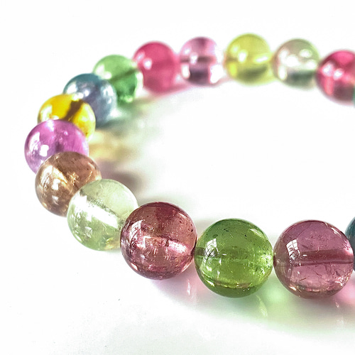 最高品質 SA トルマリン ミックス キャンディーカラー ブレスレット