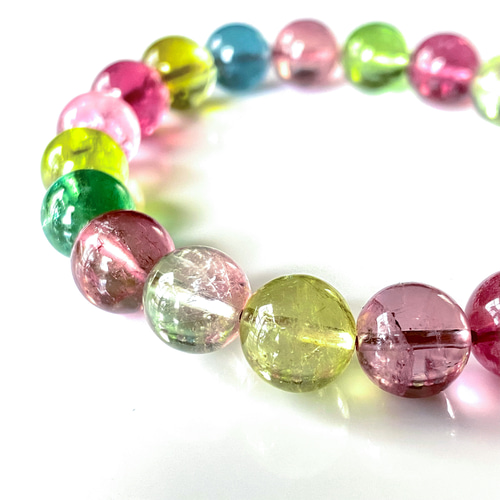 最高品質 SA トルマリン ミックス キャンディーカラー ブレスレット