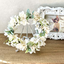 受注制作】ニューボーンフォト フラワーリース 花輪 ミモザ イエロー