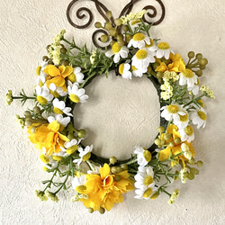 虹の橋の花冠 いつかまた会えるあの子へ 虹の橋のひざし イエロー お供えの花冠 お悔やみの花冠 リース ギフト 3枚目の画像