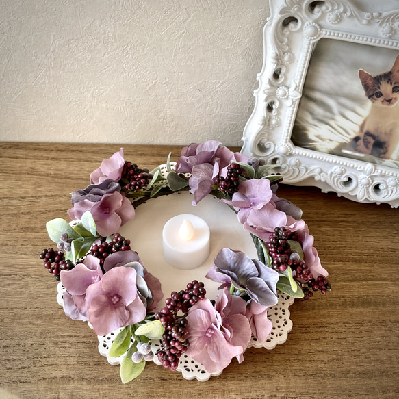 虹の橋の花冠 いつかまた会えるあの子へ 虹の橋のいたわり ラベンダー お供えの花冠 お悔やみの花冠 リース ギフト 9枚目の画像