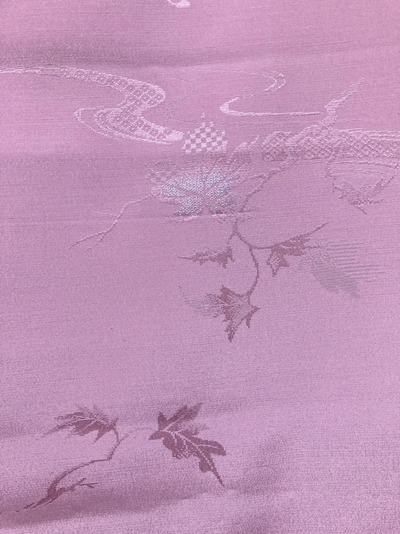 着物生地で作った和柄暖簾　ロング丈 3枚目の画像