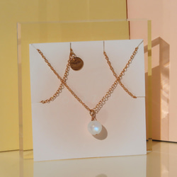 藍月光項鍊 - 玫瑰金 (14K包金) / Moon Necklace - Rose Gold (14KGF) 第3張的照片