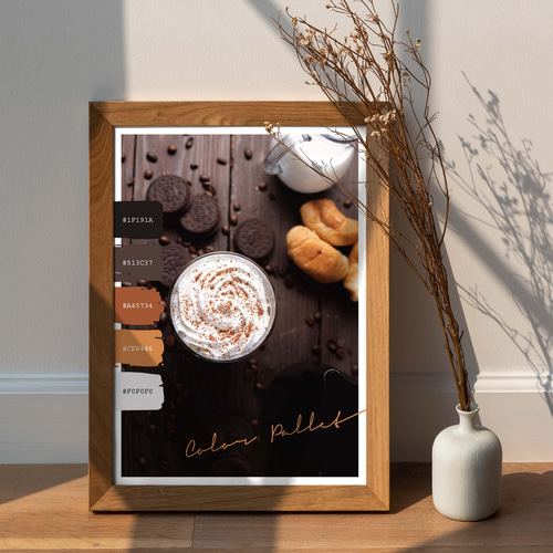 アートポスター インテリアポスター カラーパレット L判 ハガキ 2L判