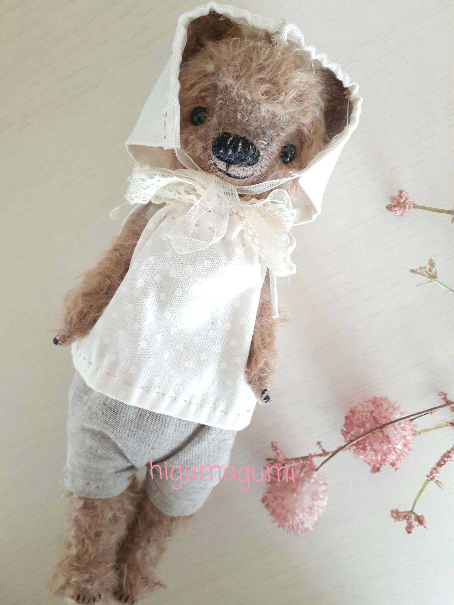 yofugetu テディベア ぬいぐるみ 作家 ハンドメイド クマ ビスクドール