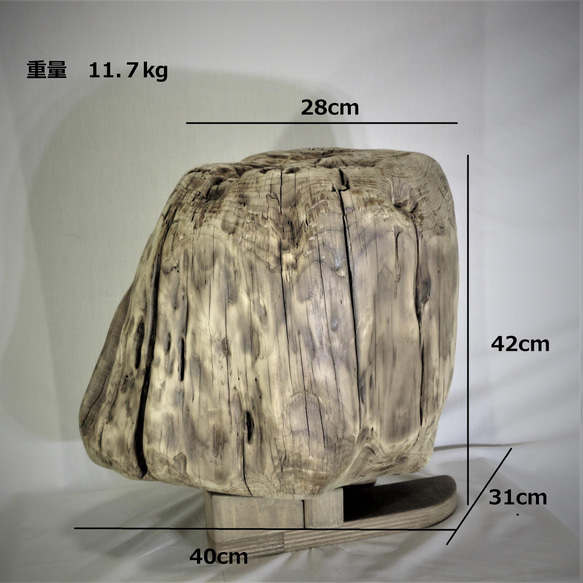 アイデアしだいで多目的に年中楽しめる　存在感ある「流木丸太」(M-58) 3枚目の画像