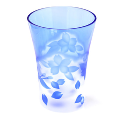 [特價 &amp; 僅限 1 件] Sakura light blue Light Blue Sakura 玻璃杯江戶玻璃 第2張的照片