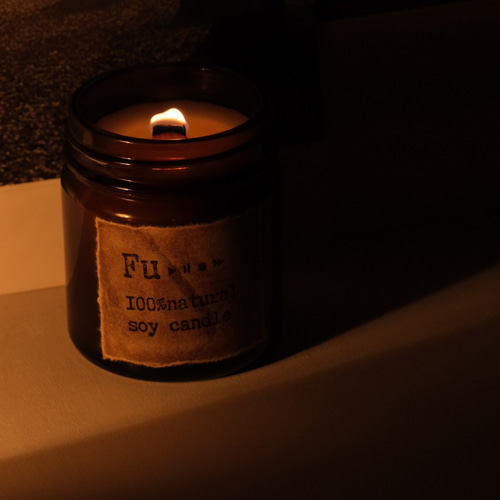 森の贈り物　木芯　wood candle(ひのき) アロマキャンドル