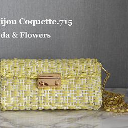 大人カワイイ❣️イエロー Wire Bijou Coquette.715 ウォレット