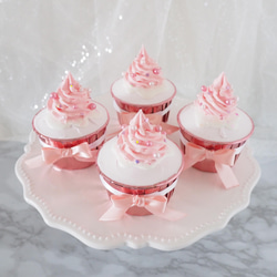 クレイカップケーキ　Mirror pink cup cake 3枚目の画像