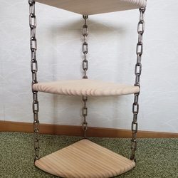 アイアンコーナーシェルフＢ　ラック　アイアン家具　コーナー収納　三角　オーダー可 アイアンコーナーシェルフB ラック アイアン家具 コーナー収納 三角