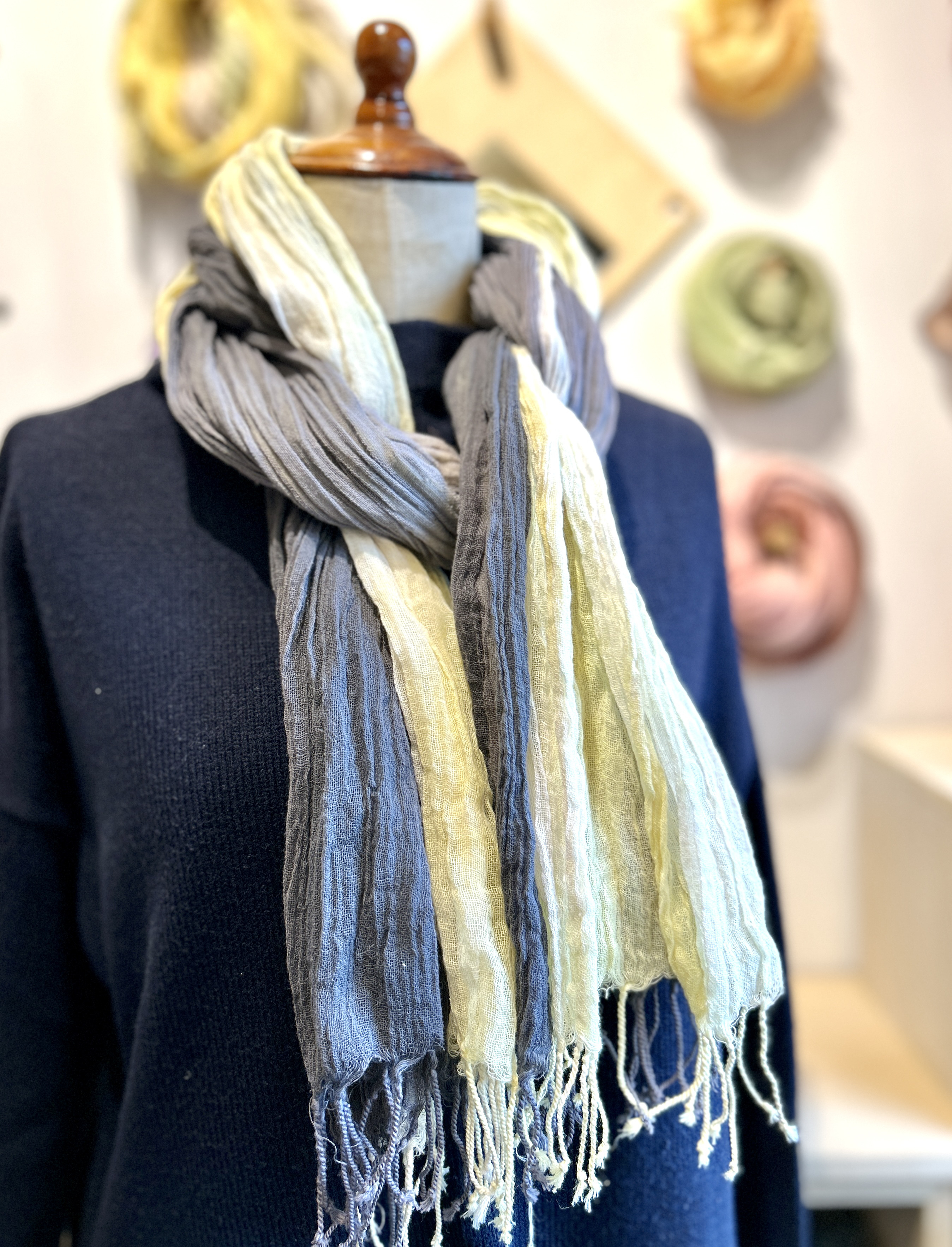 ストール/スカーフ 綿 スリムチーフ４枚びら no.238 コットン 母の日ギフト メンズ