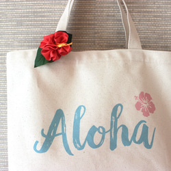 「再次上架」Aloha 手提袋內袋夏威夷袋手提袋草裙舞女孩芙蓉生態袋 第4張的照片