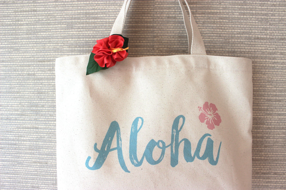 「再次上架」Aloha 手提袋內袋夏威夷袋手提袋草裙舞女孩芙蓉生態袋 第4張的照片