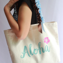 「再次上架」Aloha 手提袋內袋夏威夷袋手提袋草裙舞女孩芙蓉生態袋 第9張的照片