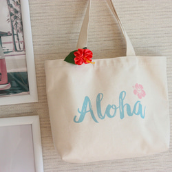 「再次上架」Aloha 手提袋內袋夏威夷袋手提袋草裙舞女孩芙蓉生態袋 第3張的照片