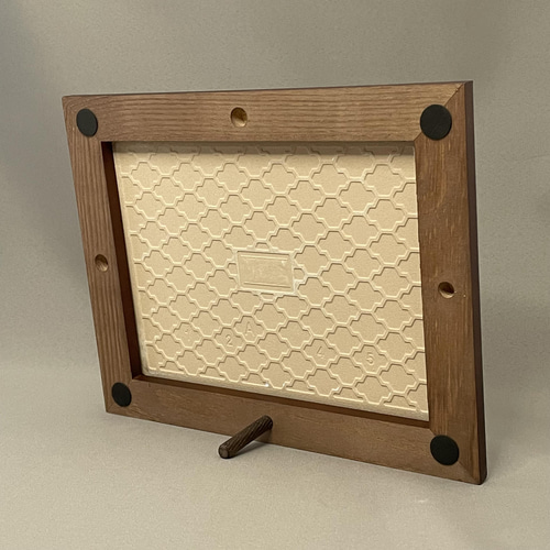 アンリ・ルソー 熱帯嵐の中のトラ フォトタイル木製フレーム付き 絵画