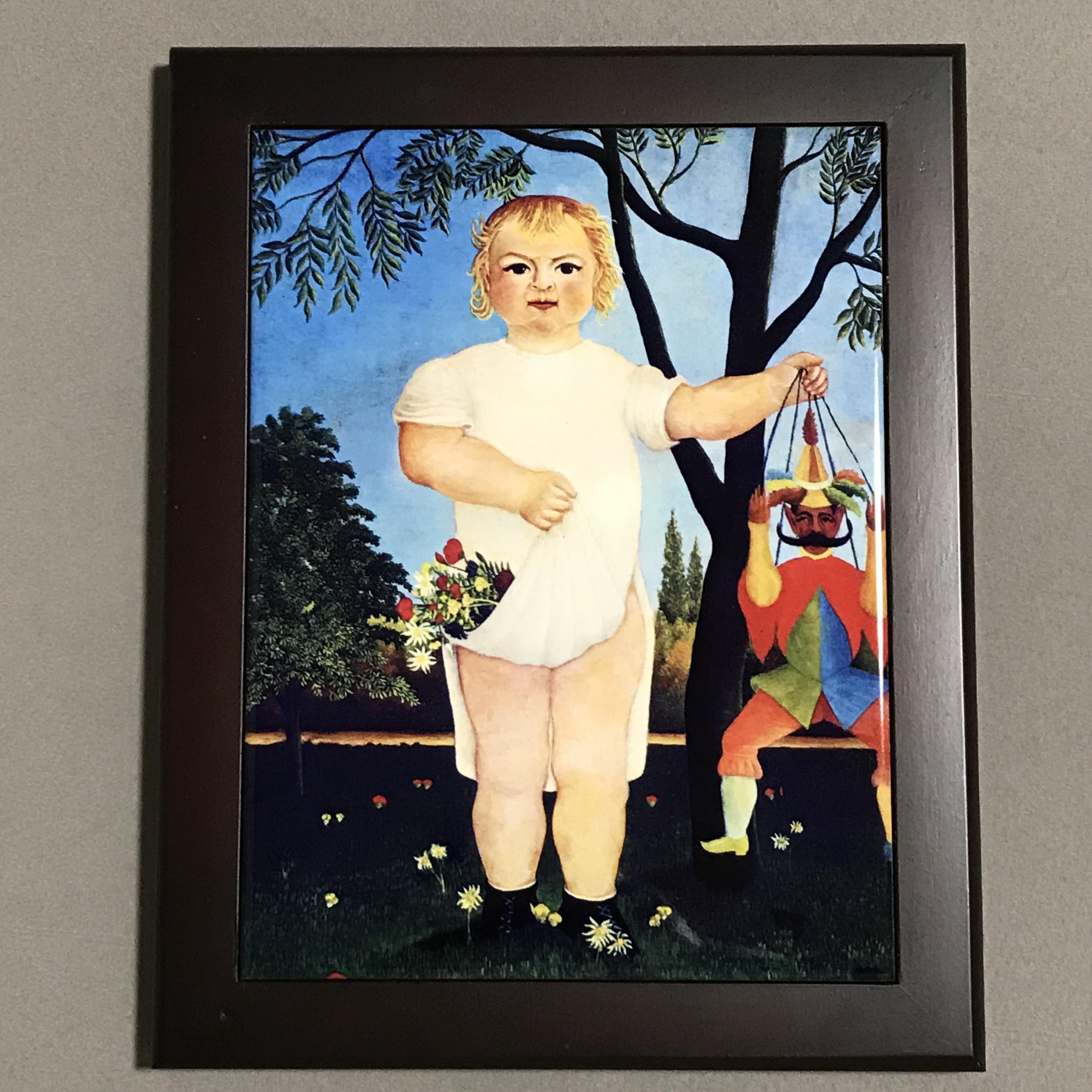 アンリ・ルソー、モンスーリ公園、希少な額装用画集より、美品 世界の名画 ルソー 夢 ジクレーキャンバス複製画 豪華額装品