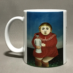 アンリ・ルソー 人形を持つ子供　マグカップ 3枚目の画像