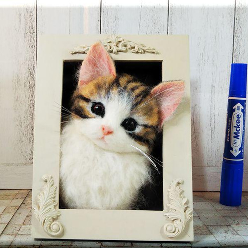 ひょっこり子猫ちゃんinバスケット 三毛猫 にゃんこ 猫 ネコ