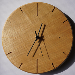 時計 掛け時計 インテリア時計 (C)　壁掛け　木製　無垢材 3枚目の画像