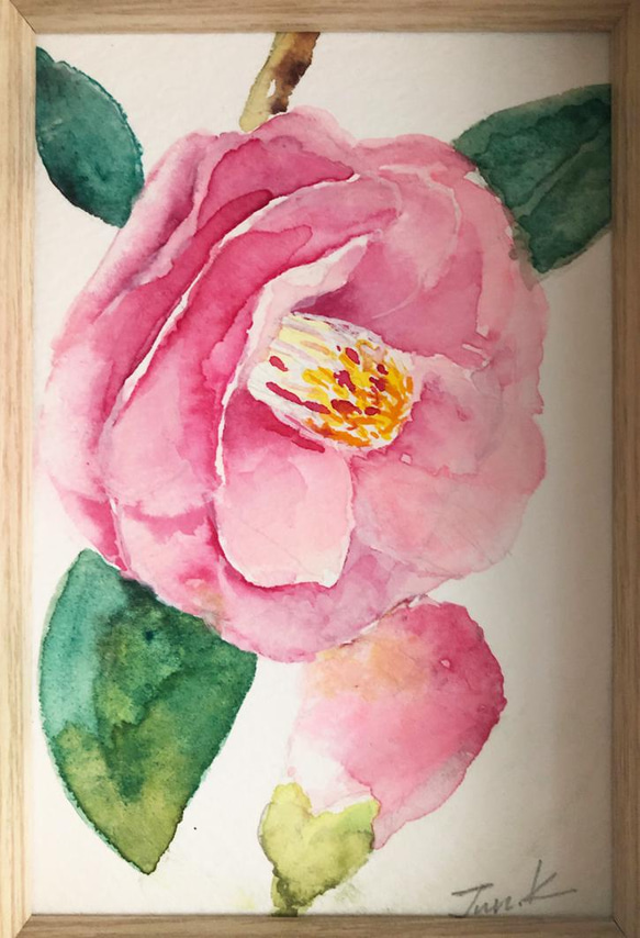 大人の上質  水彩原画つばき 13643852｜Creema 通販 miraclepocket 絵画 絵画
