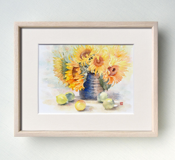 実りの季節」水彩原画 一点物 額縁付き 特典付き ※Sold 絵画 jacc_net 