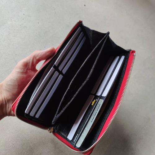 受注生産 オーダーメイド 本革ヌメ革長財布 ロングウォレット 色や仕様 
