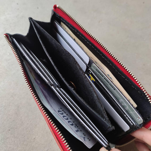 受注生産 オーダーメイド 本革ヌメ革長財布 ロングウォレット 色や仕様  