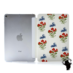 猫のiPad ケース iPadケース アイパッド カバー iPad Air5 Air4 Air3/2/1 夏 花 名入れ 1枚目の画像