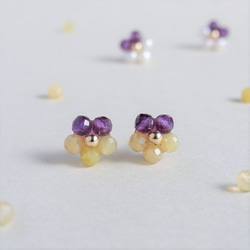 ビオラ ピアス（スタッド・一粒） の人気通販｜Creema(クリーマ