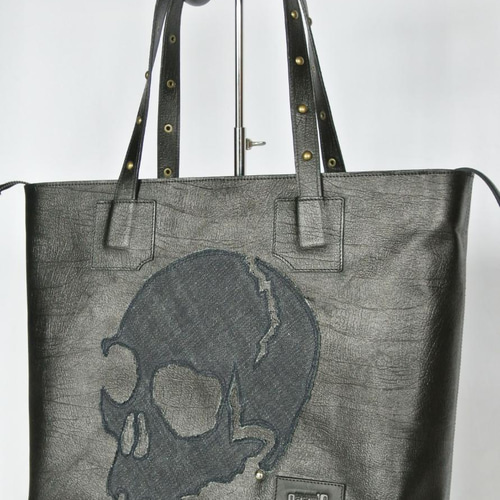 リアルスカル、黒のトート（デニムスカル）。 トートバッグ odds 通販  