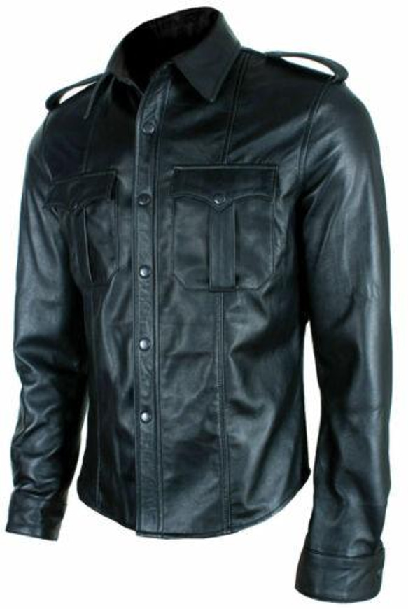 羊革フルスリーブシャツ Sheep Leather Full Sleeves Shirt 2枚目の画像