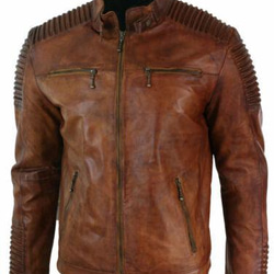 羊革ステッチショルダーワックスライダージャケット Sheep Leather Waxed Jacket 1枚目の画像