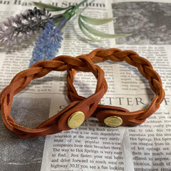 本革 姫路レザーと真鍮のブレスレット ブレスレット レザークラフト