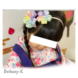 着画頂きました꒰* ॢꈍ◡ꈍ ॢ꒱.*˚‧✴︎BETHANY- K ✴︎ 【ベサニK製作所】つまみ細工&ちりめんリボン✴ 1枚目の画像