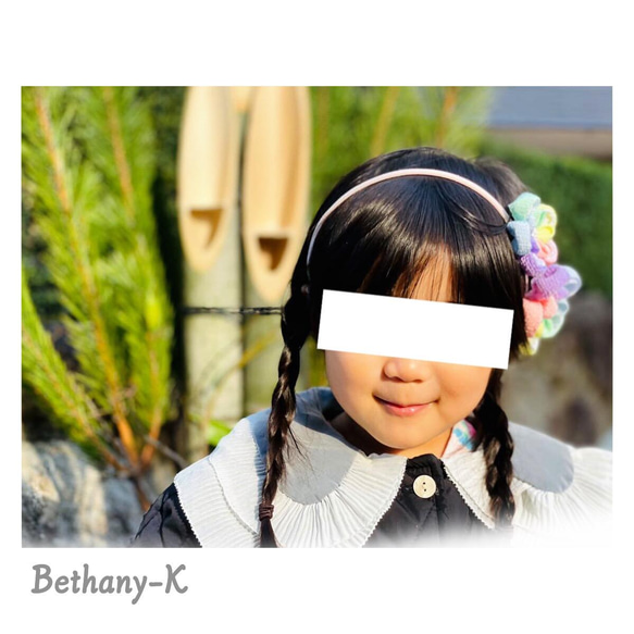 着画頂きました꒰* ॢꈍ◡ꈍ ॢ꒱.*˚‧✴︎BETHANY- K ✴︎ 【ベサニK製作所】つまみ細工&ちりめんリボン✴ 1枚目の画像