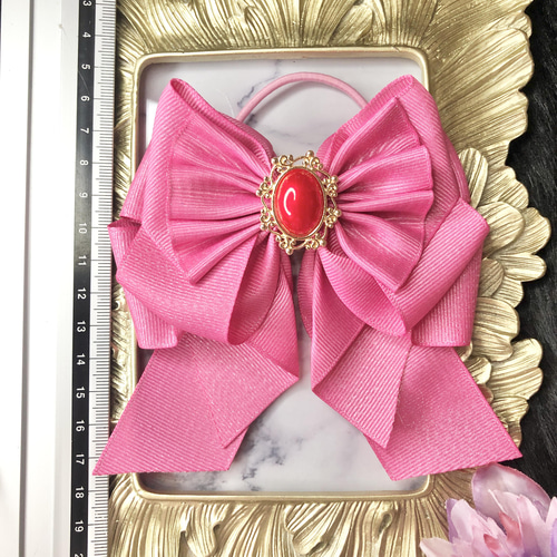 ヘアゴム No.340 ヘアゴム No.340 ヘアゴム 大 送料無料 子供 女の子 リングゴム 金具