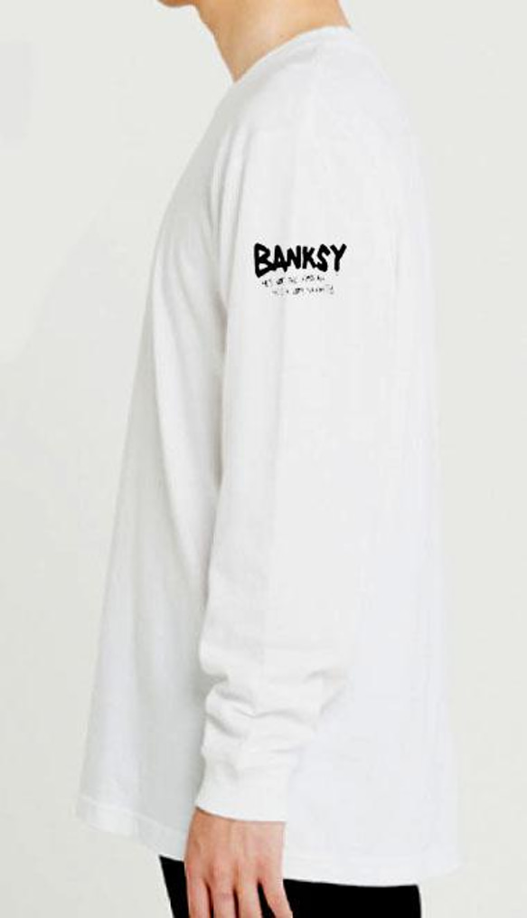 【XS～3XL/5.6ozバンクシー】風船と少女banksyロングTシャツロングスリーブ★おもしろロンT送料無料・新品 5枚目の画像