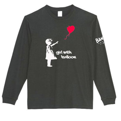 【XS～3XL/5.6ozバンクシー】風船と少女banksyロングTシャツロングスリーブ★おもしろロンT送料無料・新品 4枚目の画像