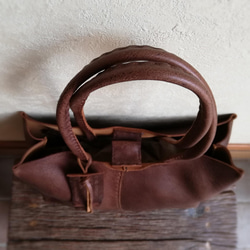 ざっくりtote　ダークブラウン　kudu leather 10枚目の画像