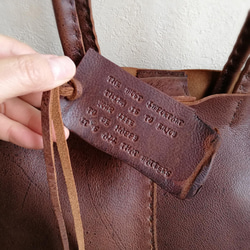 ざっくりtote　ダークブラウン　kudu leather 8枚目の画像