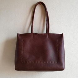 ざっくりtote　ダークブラウン　kudu leather 16枚目の画像