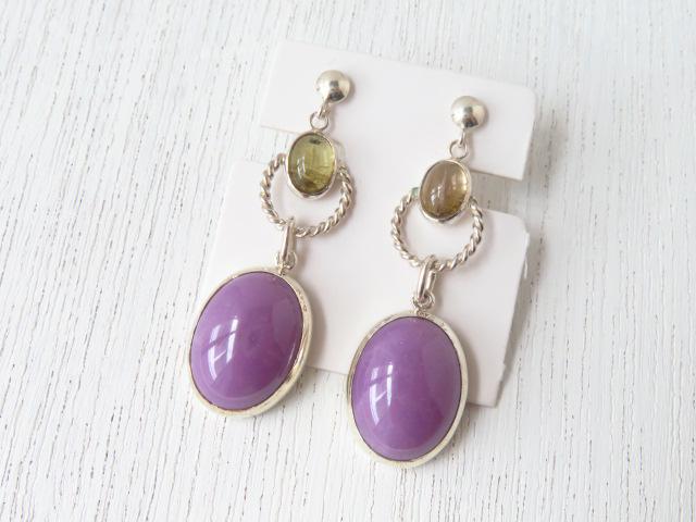 SV　フォスフォシデライト＆トルマリン　ピアス