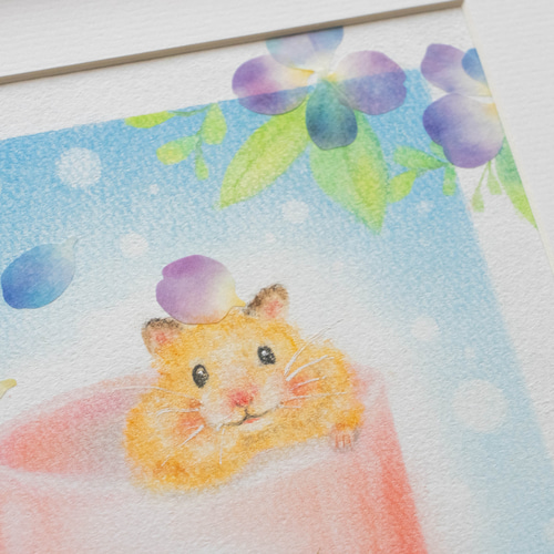 ハムスター アート 芸術 絵 絵画 可愛い 癒し 動物 原画