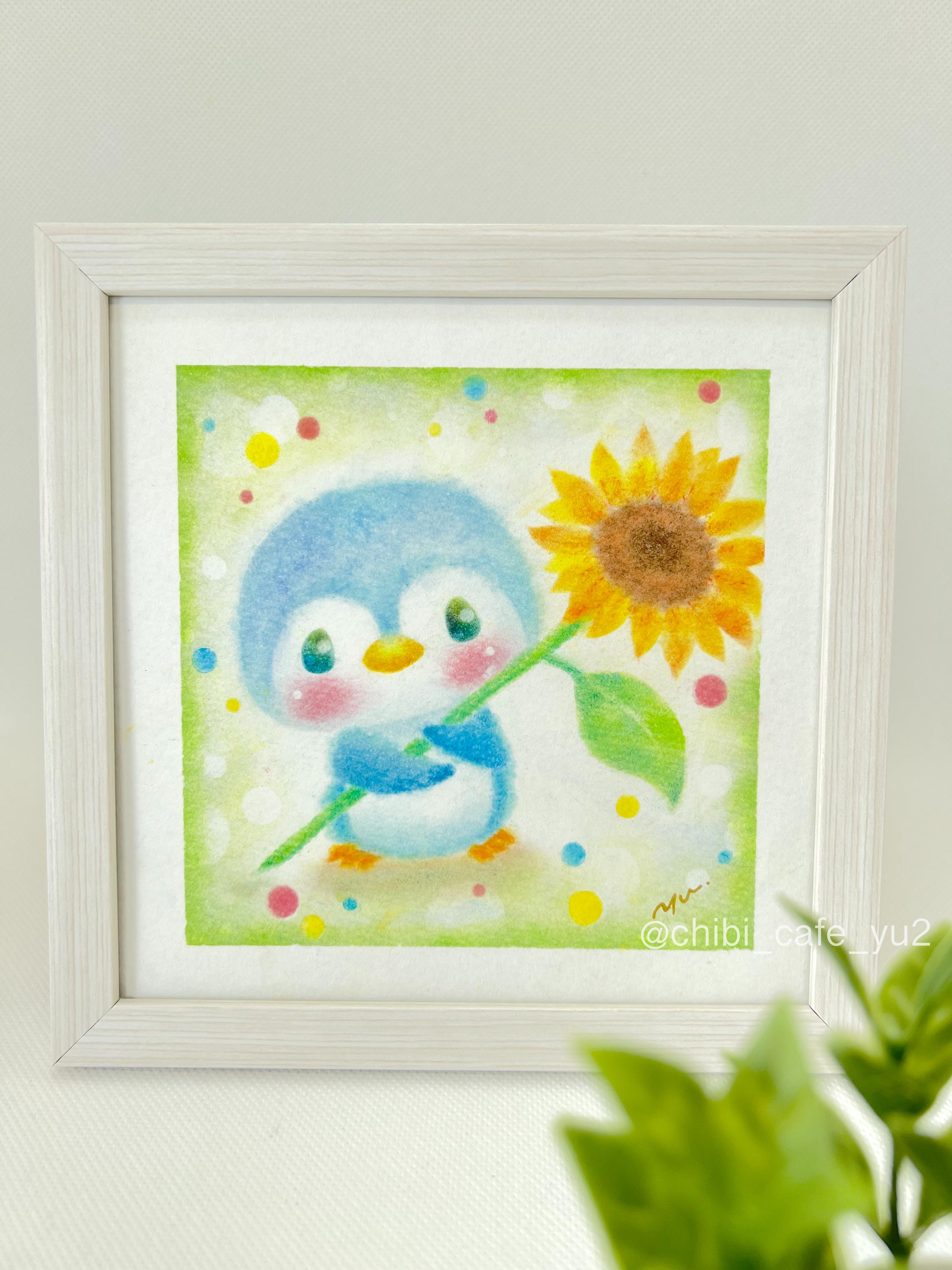 【原画】『グリヴォルト』（ペンギン　絵画　パステル画） 原画】『グリヴォルト』（ペンギン絵画パステル画）