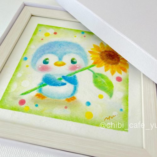 【原画】『グリヴォルト』（ペンギン　絵画　パステル画） 原画】『グリヴォルト』（ペンギン 絵画 パステル画） - メルカリ