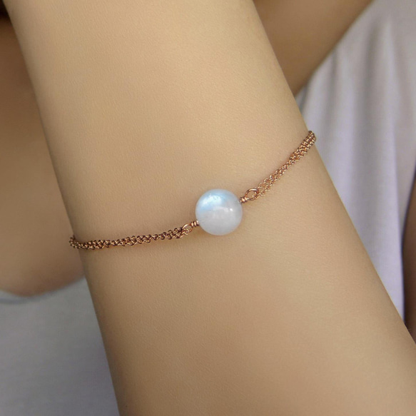 月光手鍊 - 玫瑰金 (14K包金) / Moon Bracelet - Rose Gold (14KGF) 第1張的照片