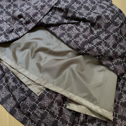 大島紬リメイクスカート ロングスカート（マキシ丈） ooneko