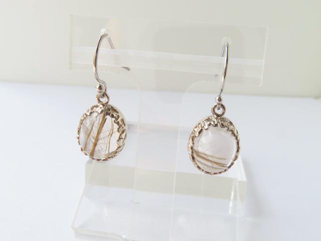 SV　ルチルクォーツ　ピアス